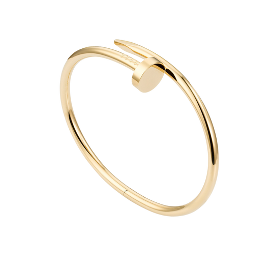 Sculpted 18K Gold Nail Bangle