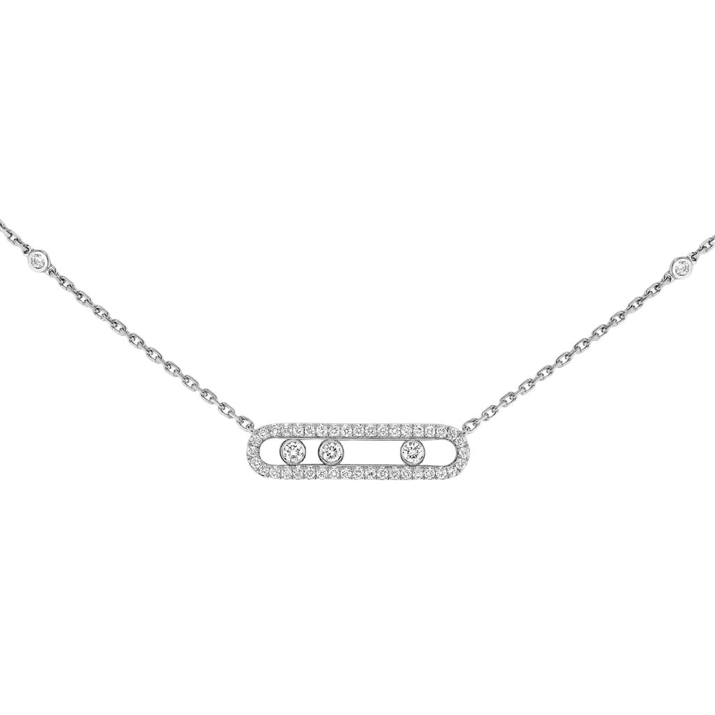 Move Éclat Pavé Diamond Necklace – 18K Gold