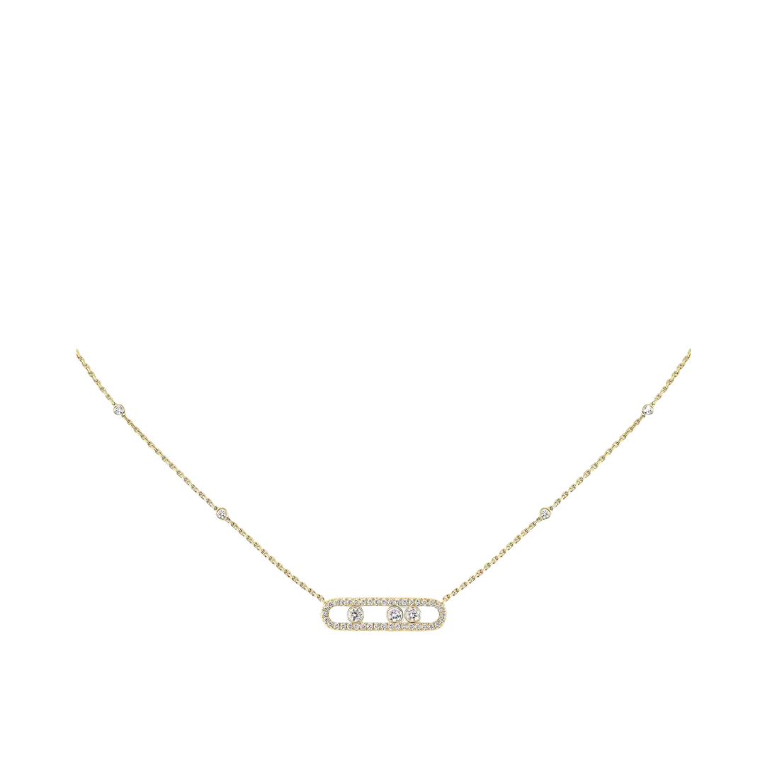 Baby Move Éclat Pavé Diamond Necklace – 18K Gold