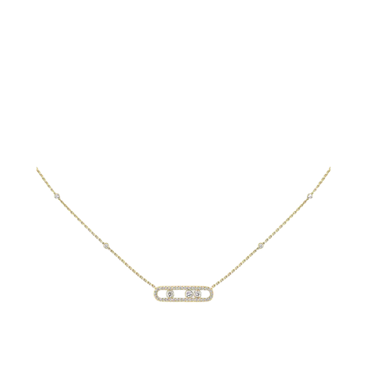 Baby Move Éclat Pavé Diamond Necklace – 18K Gold
