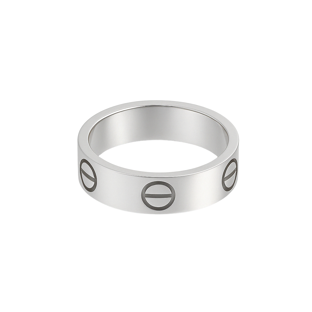 Sculpted 18K Gold Love Ring