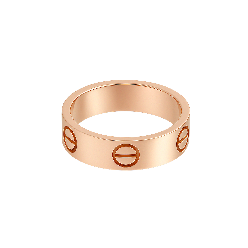 Sculpted 18K Gold Love Ring