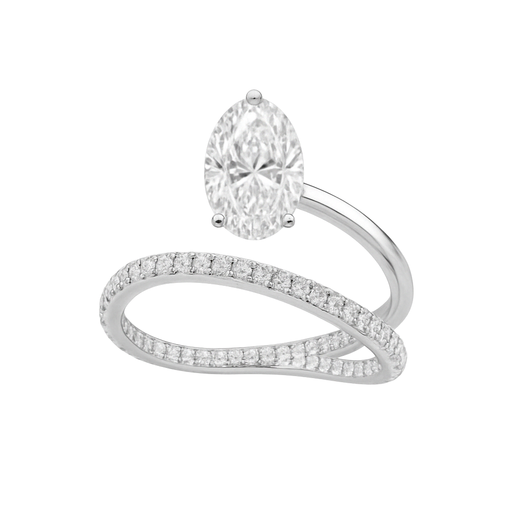 Twelfth Celeste Marquise Spiral Ring