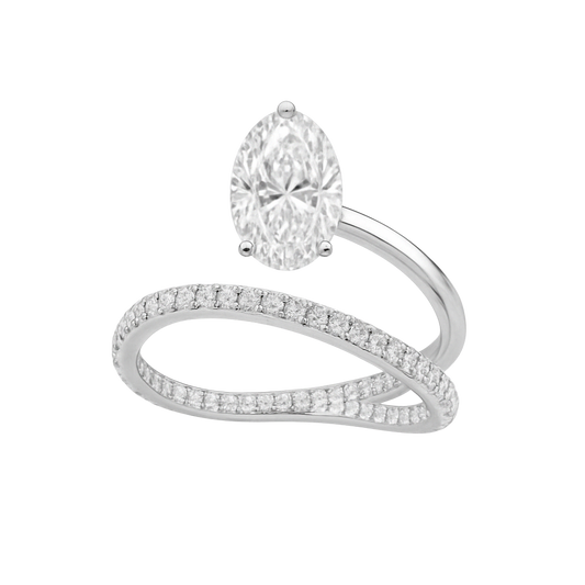 Twelfth Celeste Marquise Spiral Ring
