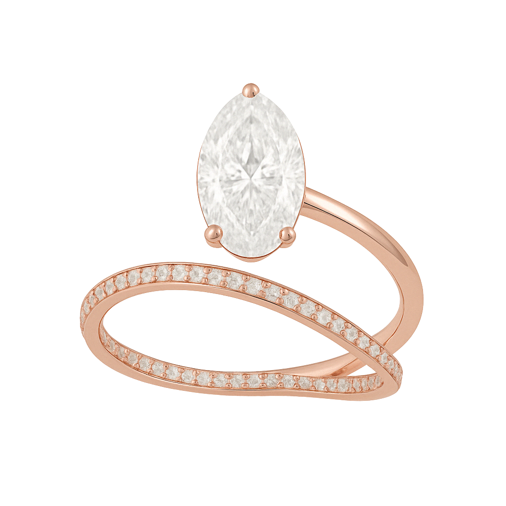 Twelfth Celeste Marquise Spiral Ring