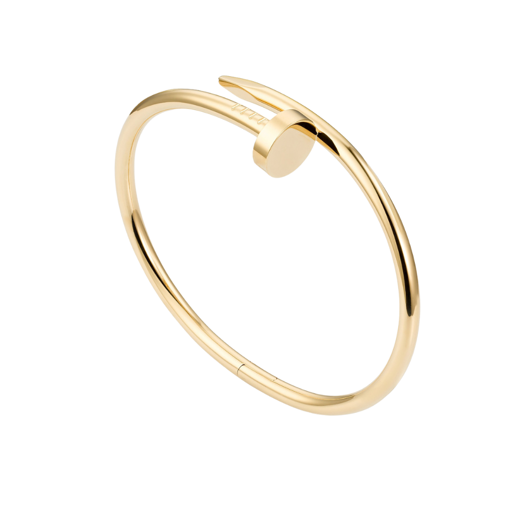 Sculpted 18K Gold Nail Bangle
